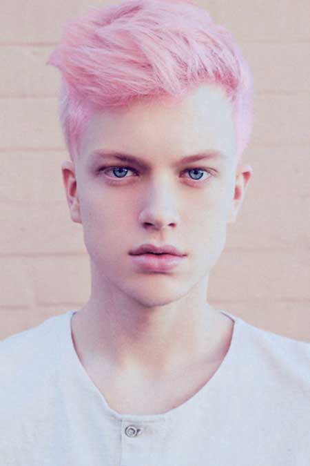 Pink hair color for men