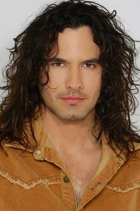 Curly long hairstyle for men 2013