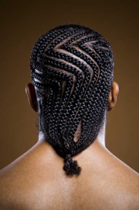 Zigzag Cornrows Dreadlock Hairstyle