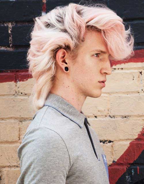 Blonde Pink Hair Coloring for Men