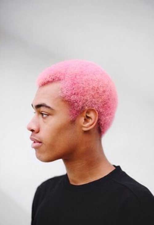 Pink Afro Hair Colouring for Men
