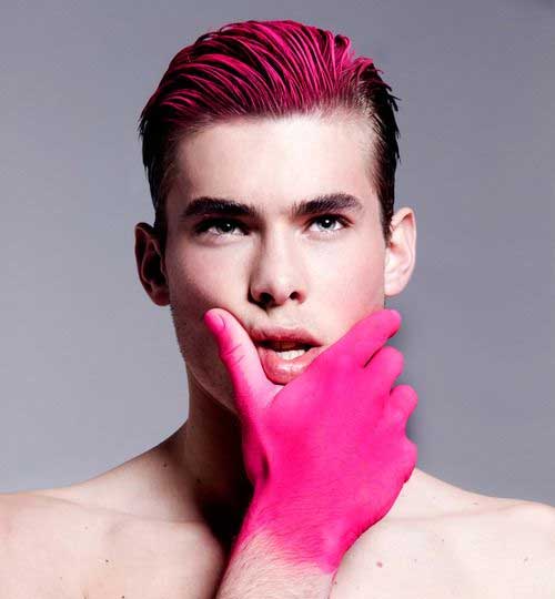Male Model Pink Hair
