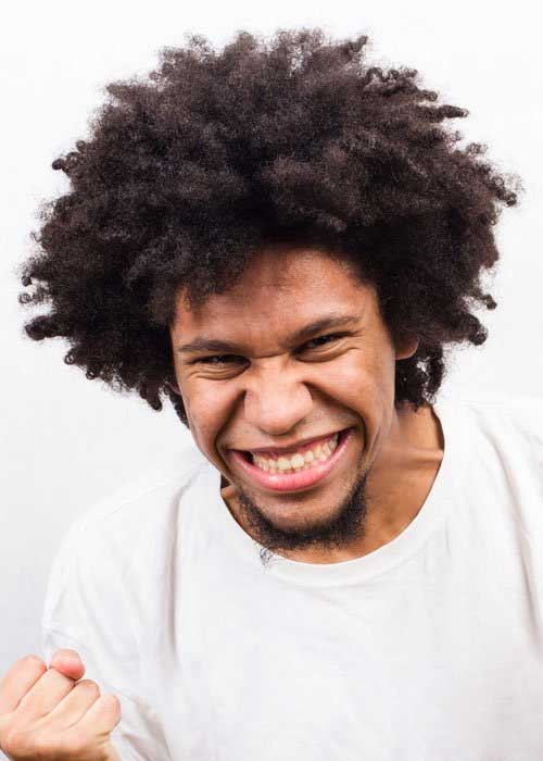 Natural Black Men Curly Hair