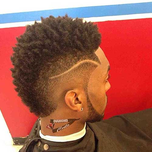 Curly Mohawk Hairstyles for Black Men