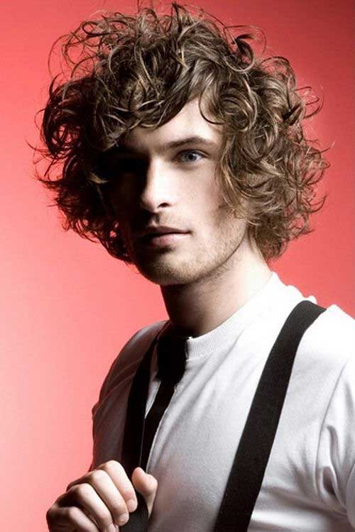 Men Curly Light Brown Hairstyles