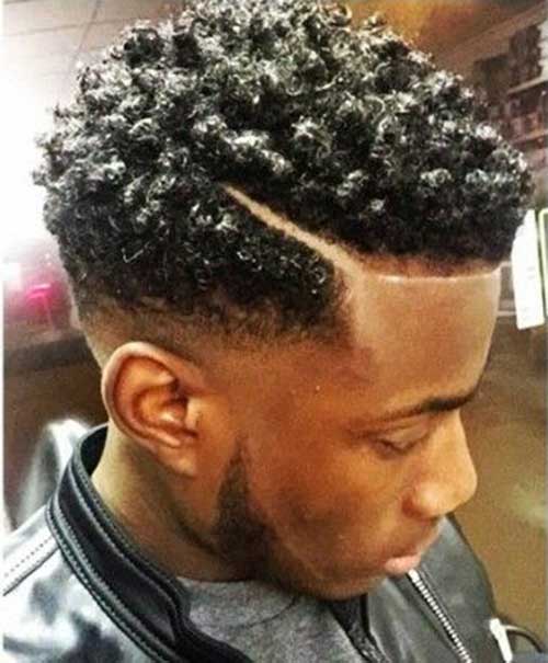 Black Cute Afro Men Taper Haircut