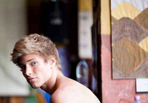 Cute Guy with Short Blonde Hair
