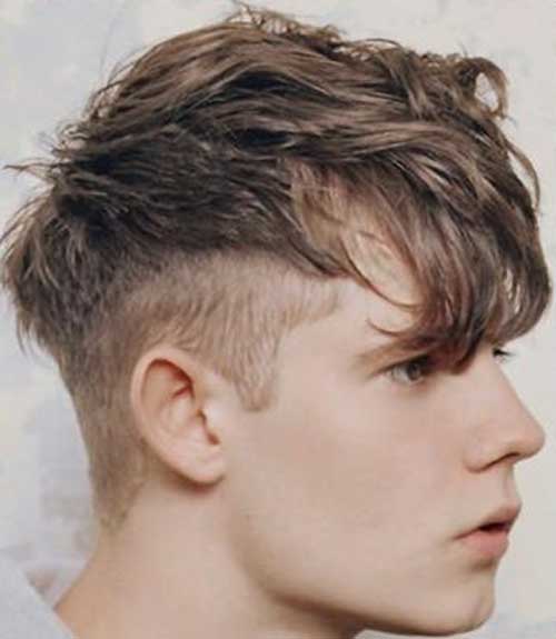 Mens Messy Hair Short Sides Long Top Pictures