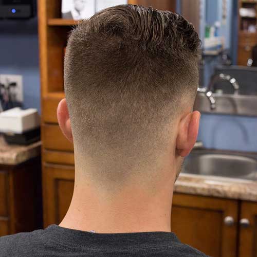 Mens Rockabilly Faded Hairstyles Back View