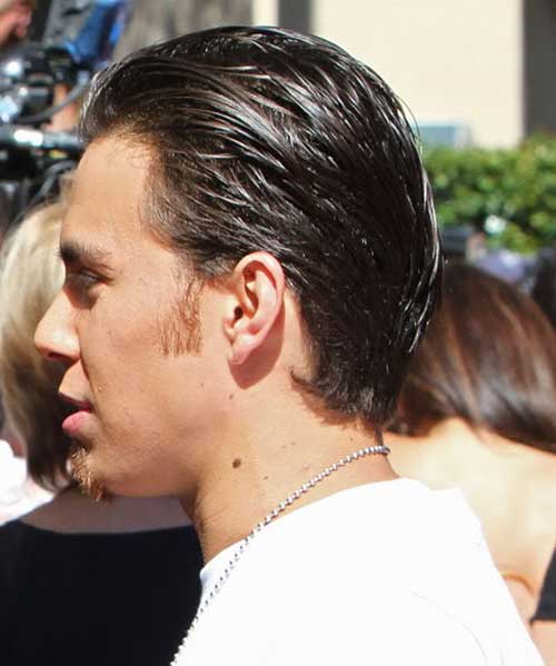 Mens Slicked Back Hairstyle Side View