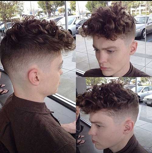 Shaved Cut Curly Men Hairstyles