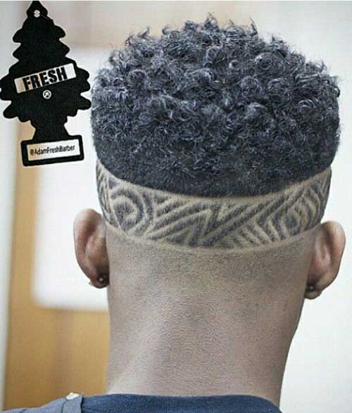 Black Men Curly Hairstyles Back View