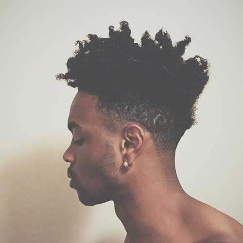 Black Men Short Side Curly Hairstyles