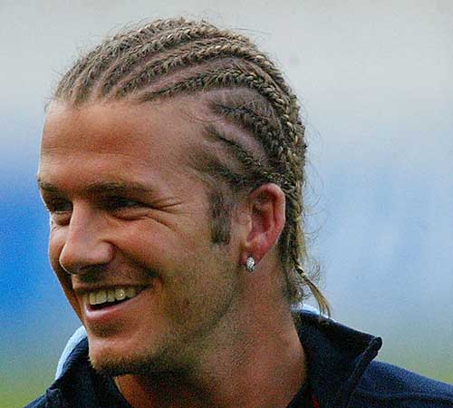 David Beckham Braided Long Hairstyle