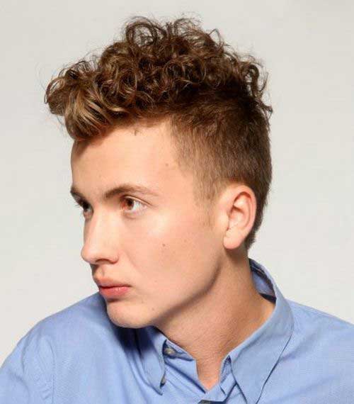 Best Curly Hair Shaved Side Haircut Men