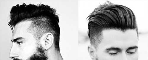 Hipster Men Shaved Side Hairstyles