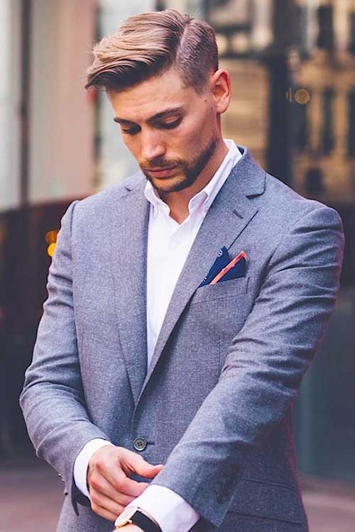 Side Swept Classy Straight Hairstyles for Men