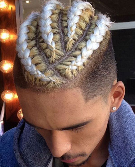 Men with Colored Braids, Braids Hair Braided Updo