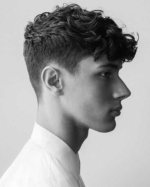 Medium Haircuts for Men with Curly Hair-7